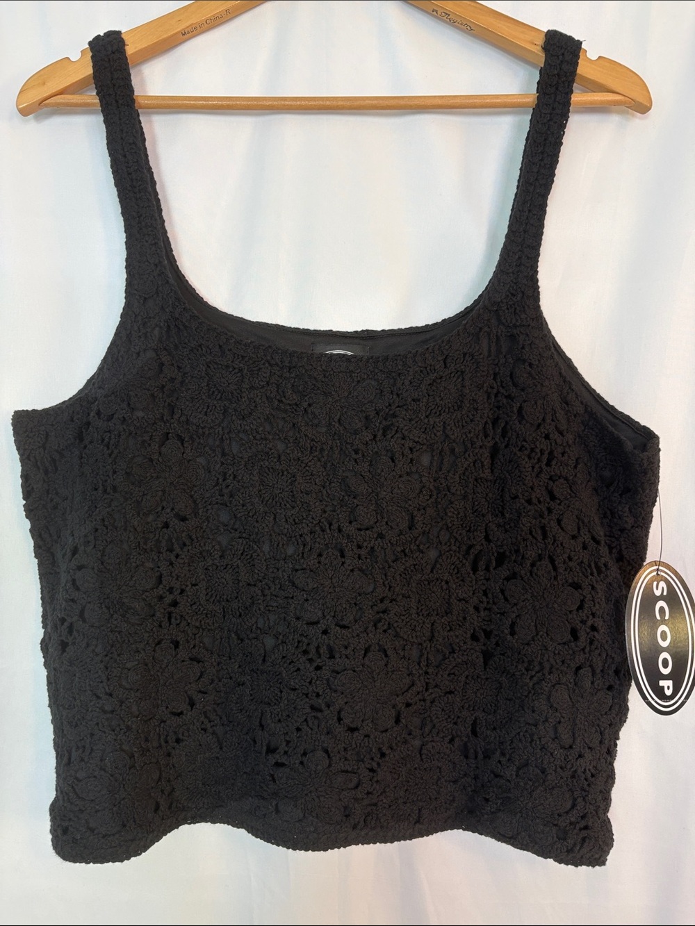 Scoop Plus Size Black Lace Square-Neck Camisole
Size XL - Picture 7 of 11